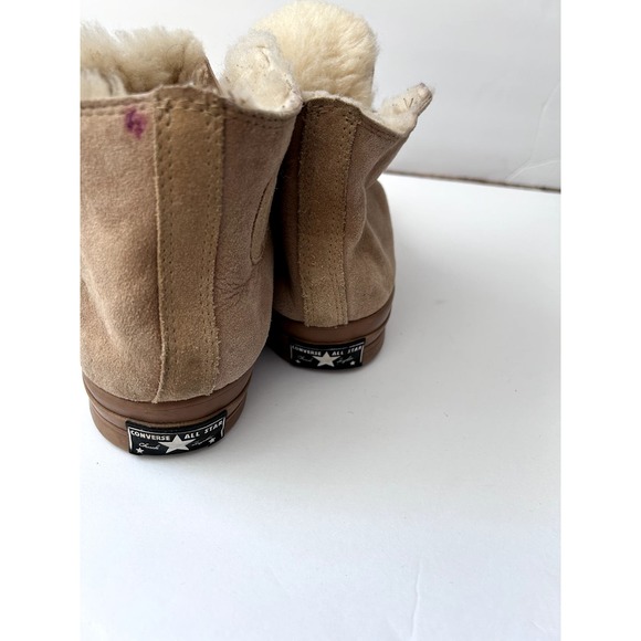 Converse Tri Panel x Chuck 70 Hi ‘Khaki Shearling 7.5 - Picture 2 of 7